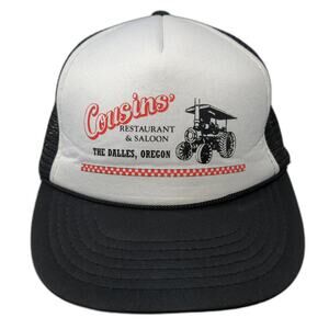 Cousins' Restaurant & Saloon Snapback Trucker Hat Black One Size Outdoor Rope KC